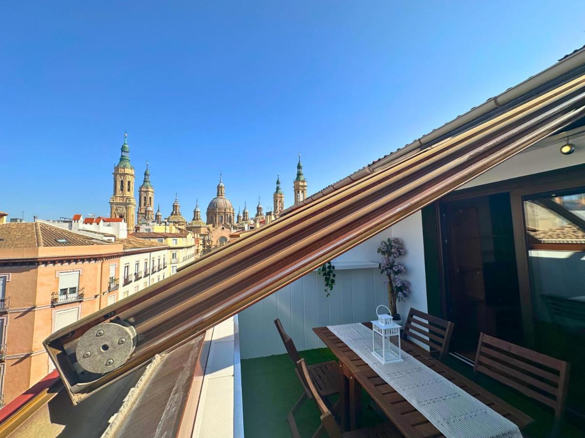 Dos Torres Atico - Solarium Privado En Calle Alfonso I Saragoça Exterior foto